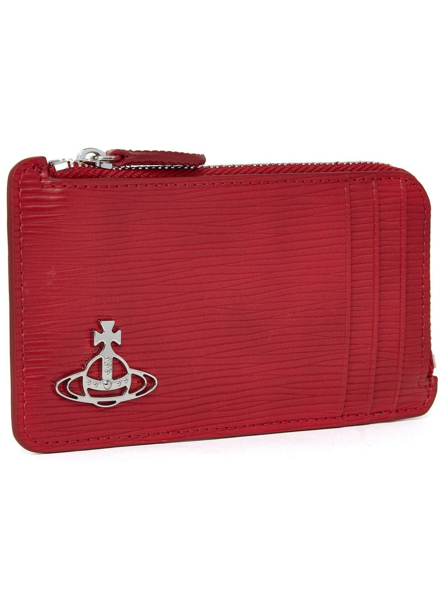 Accessories * | Vivienne Westwood Online Vegan Paglia Zip Card Holder