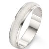 Accessories * | Love Gold Premium 9 Carat White Gold 5Mm Patterned Wedding Band