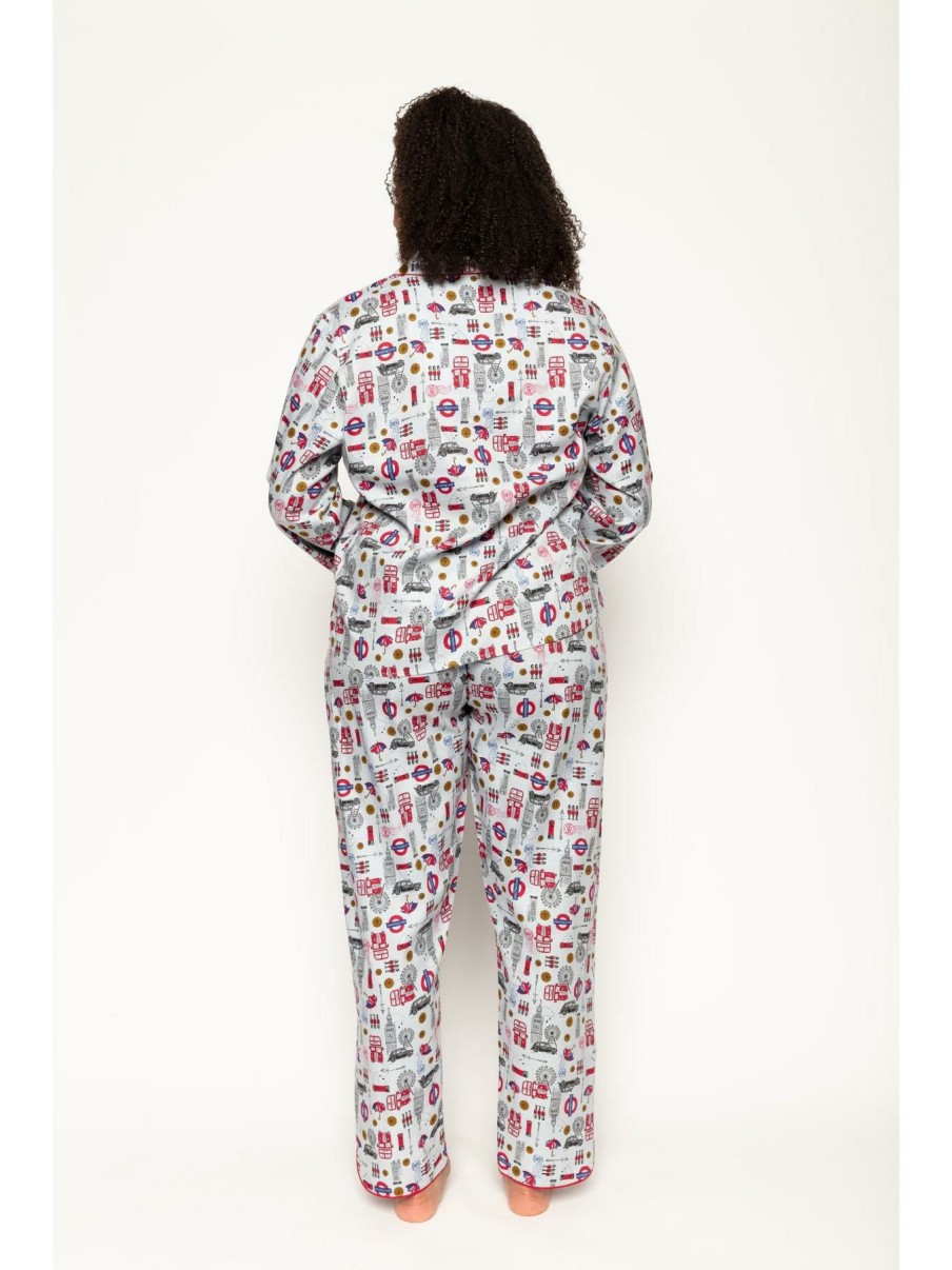 Clothing * | Cyberjammies Limited Edition London Print Pant And Top Grey