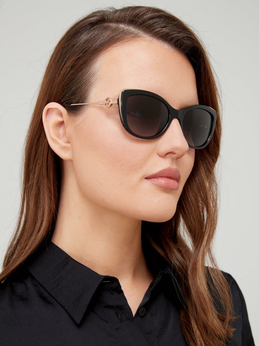 Accessories * | Michael Kors Limited Edition Cateye Sunglasses Black