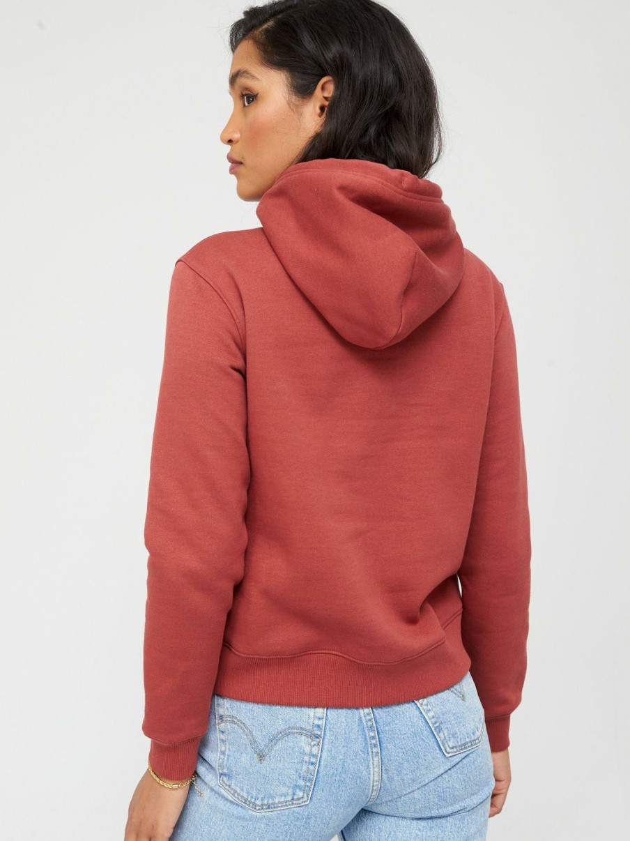 Clothing * | Calvin Klein Jeans Discount Sale Monogram Logo Hoodie Red