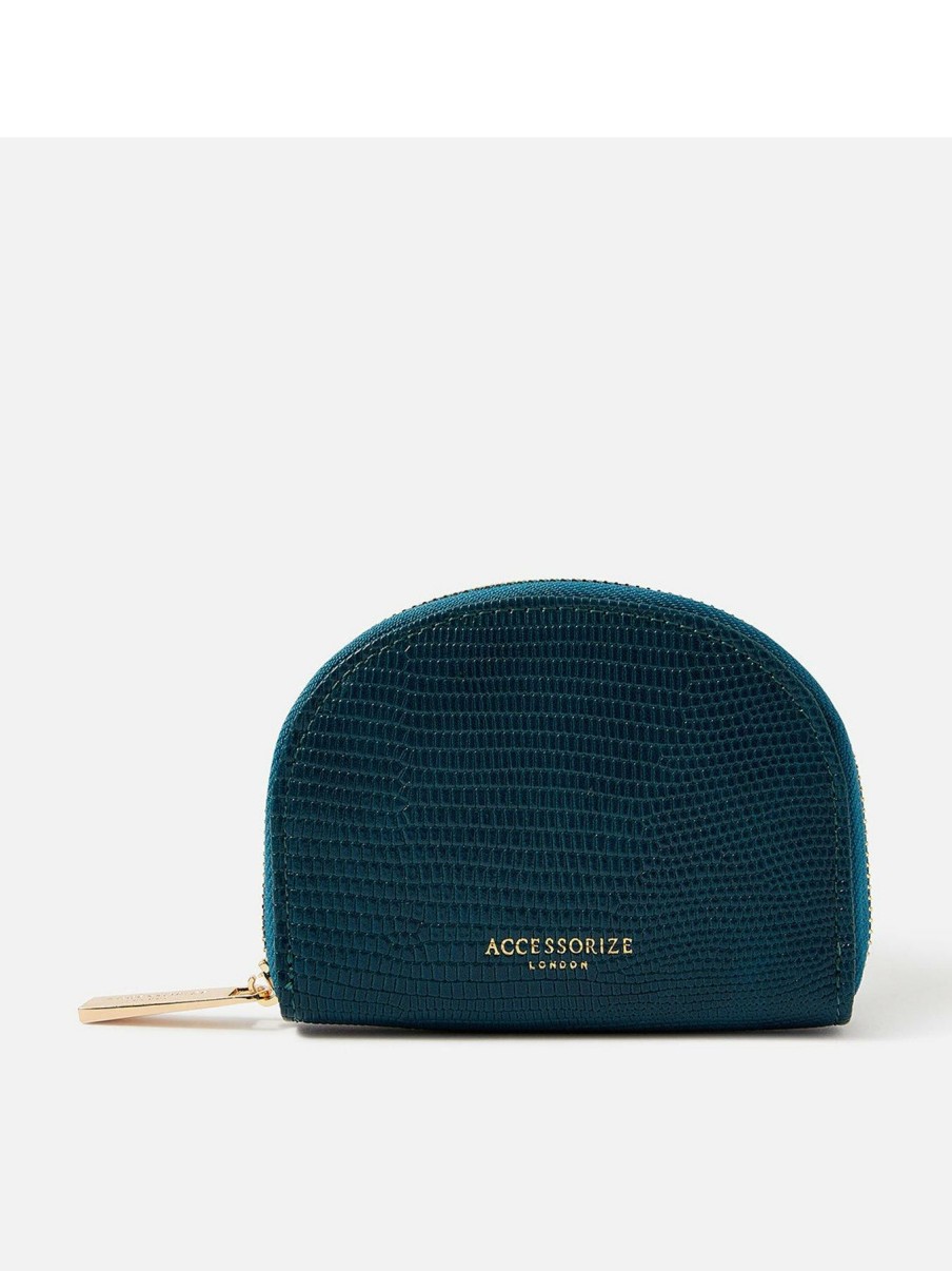 Accessories * | Accessorize Special Style Crescent Coin Purse Teal