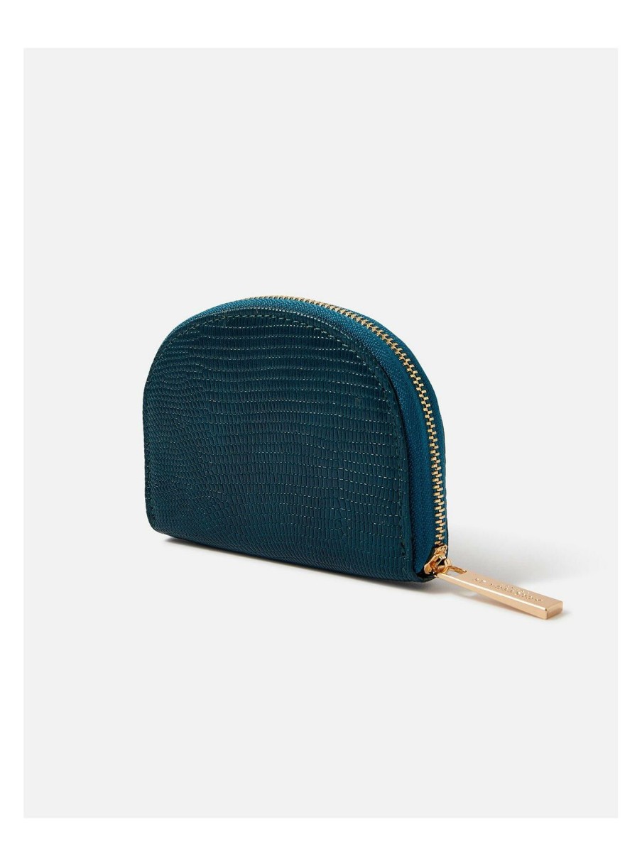 Accessories * | Accessorize Special Style Crescent Coin Purse Teal