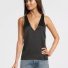 Clothing * | River Island Discount Store Racer Back Tank Top-Black