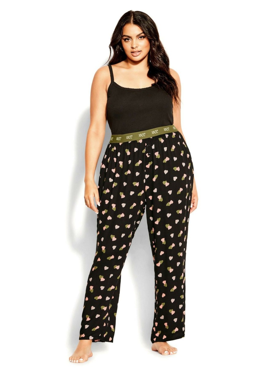 Clothing * | City Chic Official Sweet Dreams Pant Black