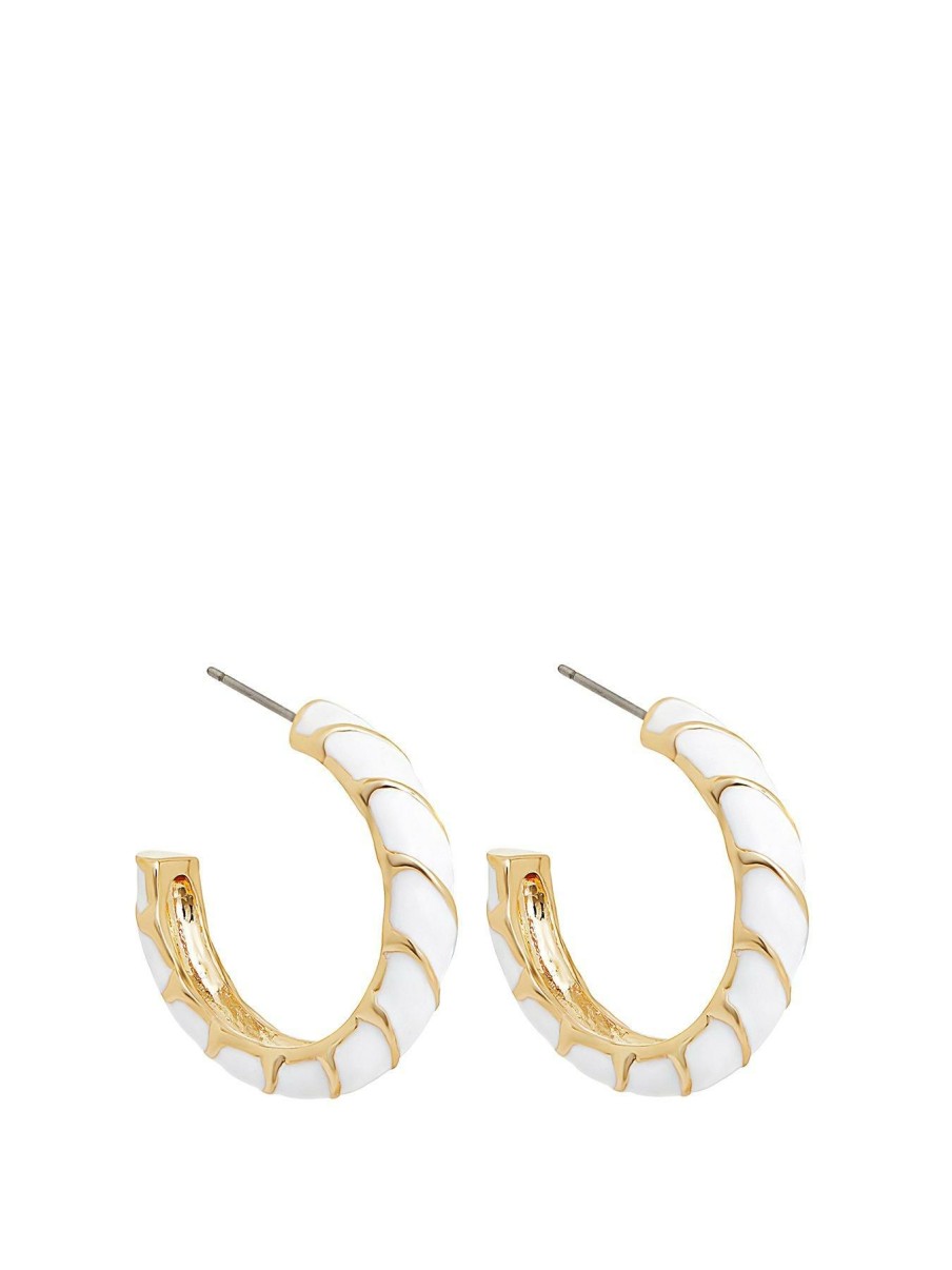 Accessories * | Lipsy Discount Store Chain Wrapped Enamel Earring Gold